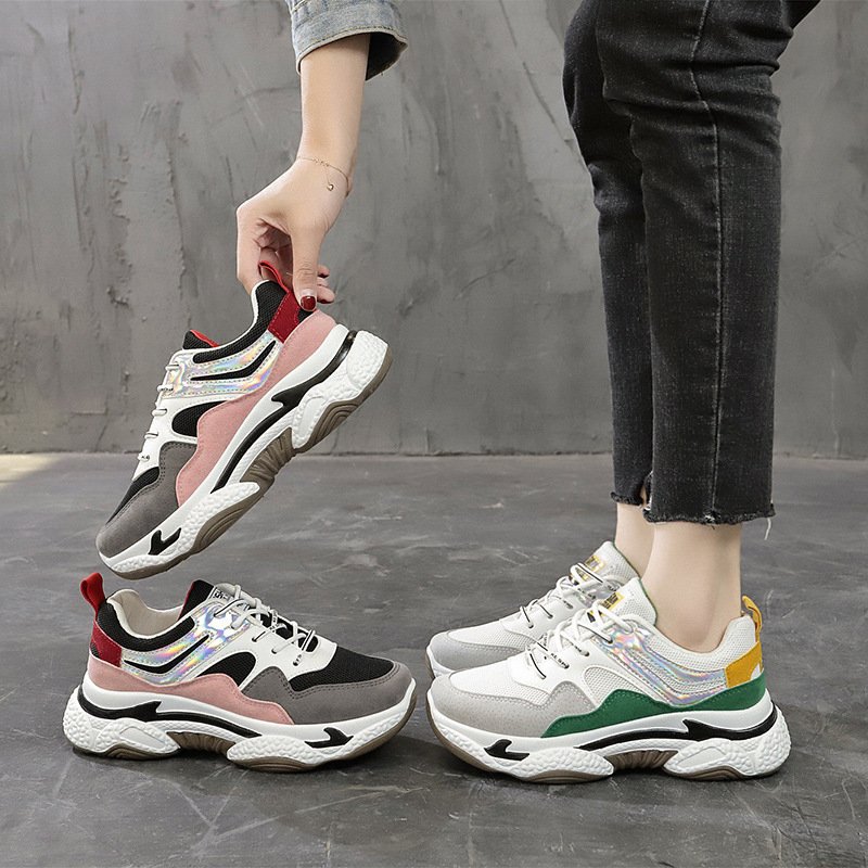 2020 spring and summer new breathable flying woven women's shoes student sports shoes flat running shoes women